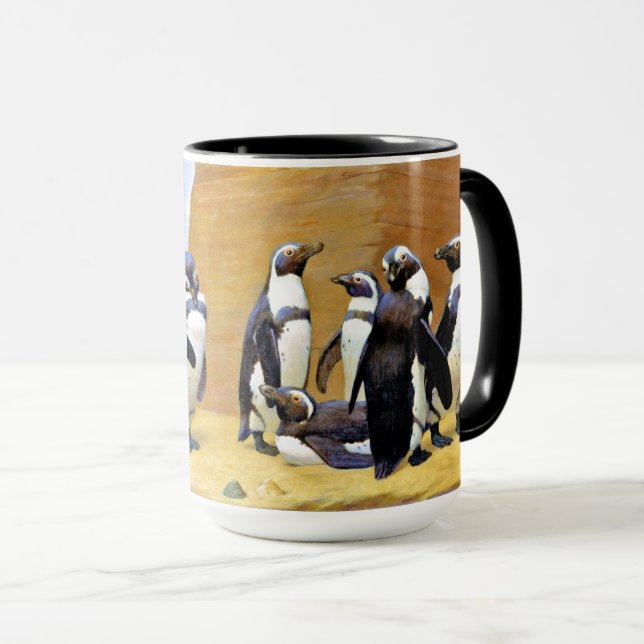 Large Group of Penguins Mug (Front Right)