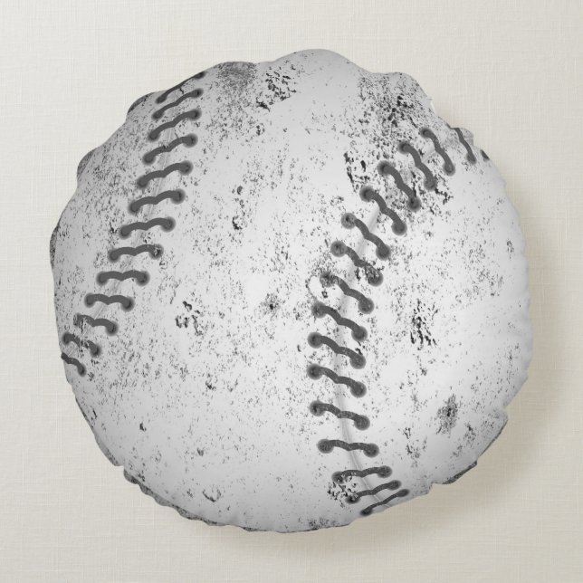 Large Grunge Baseball Pillow (Back)