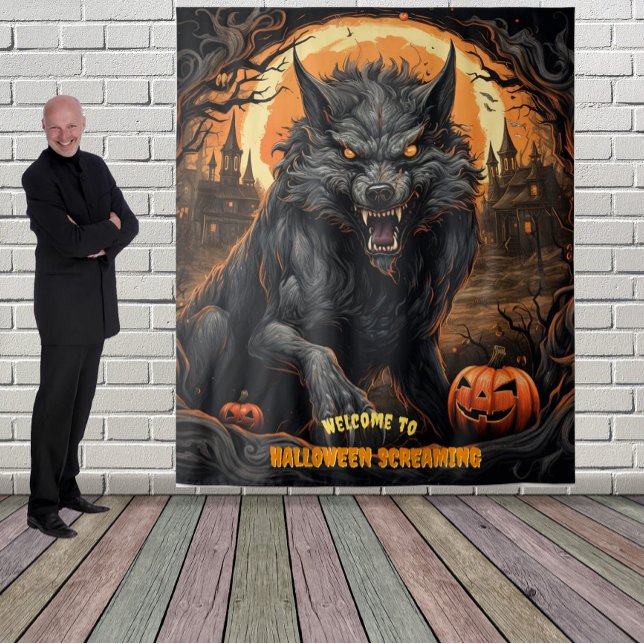Large Halloween Werewolf Hanging Backdrop Tapestry (Creator Uploaded)