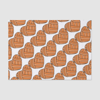Large Heart Shaped Ball of Yarn (Orange) Tissue Paper