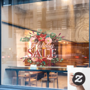 Large Holiday Sale with Poinsettias