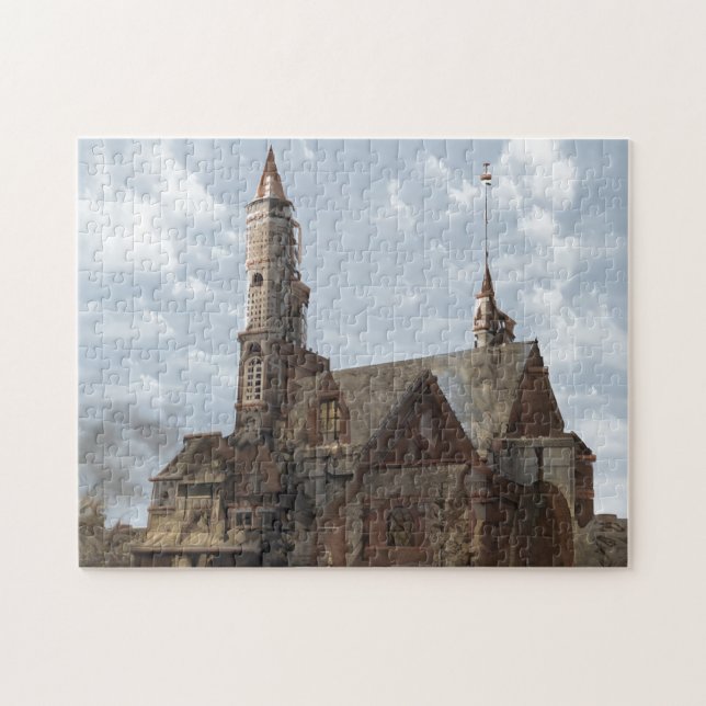 Large Home Castle Clouds Blue Sky City Rural Jigsaw Puzzle (Horizontal)