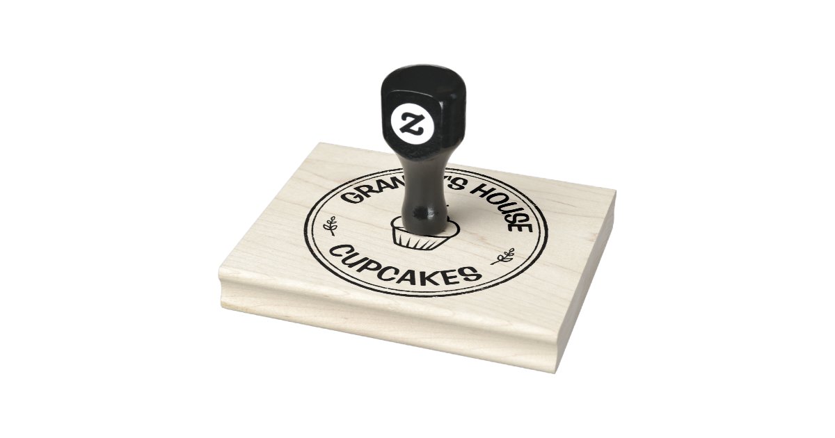 Large Homemade Food Bakery Personalized Logo Rubber Stamp ...