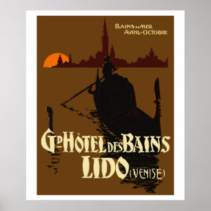 Large Hotel of the Baths (LIDO - Venice) Poster