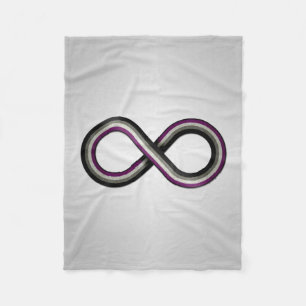 Large Infinity Vector Symbol Striped with Asexual  Fleece Blanket