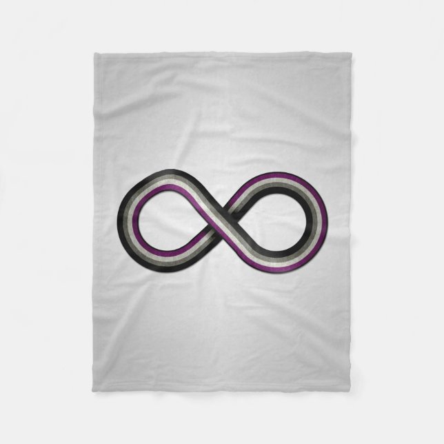 Large Infinity Vector Symbol Striped with Asexual  Fleece Blanket (Front)