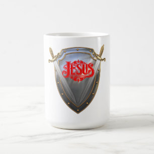 Large Jesus Sword And Shield Mug