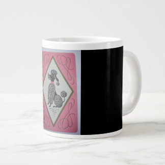 Large (jumbo) Coffee mug with poodle, dog picture