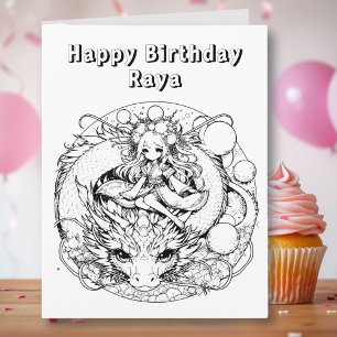 Large Jumbo-Sized Personalised Girl's Birthday Card