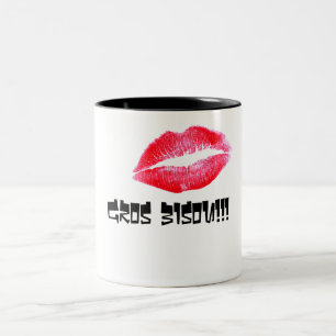 Large kiss! Two-Tone coffee mug