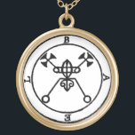 Large Lamen with Demon Bael's Sigil Gold Plated Necklace<br><div class="desc">Lamen to be worn during ceremonial magick involving the demon Bael. The Goetia says he "will not do thee homage" unless you are wearing the lamen.</div>
