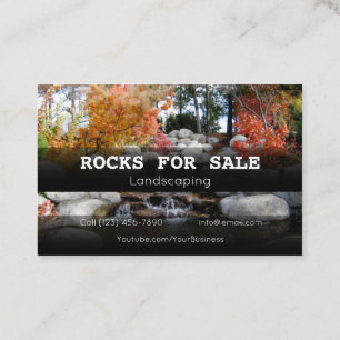 Large Landscaping Rocks For Sale Business Company  Business Card