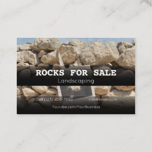 Large Landscaping Rocks For Sale Business Company Card