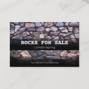 Large Landscaping Rocks For Sale Business Company Card