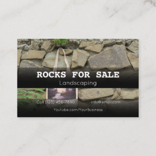 Large Landscaping Rocks For Sale Business Company Card