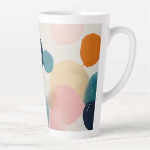 Large Latte Mug 17oz -Minimalist Geometric Pattern