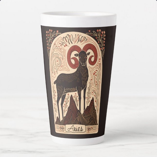 Large Latte Mug Aries Celestial Zodiac Art (Creator Uploaded)