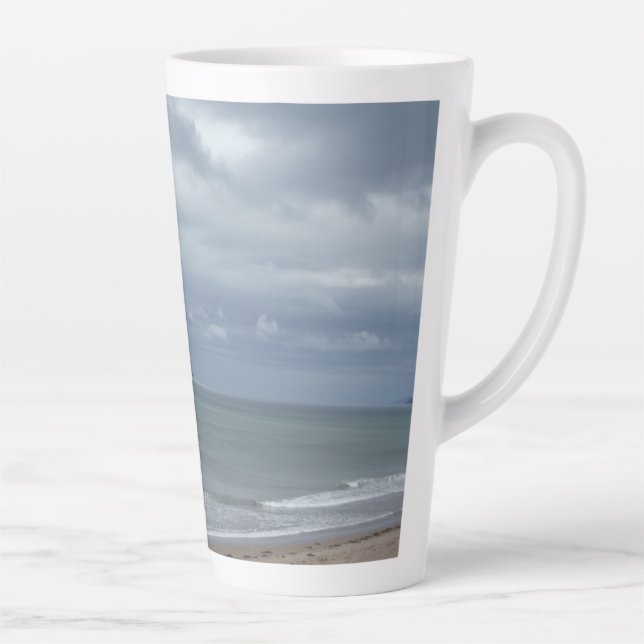 Large latte mug ocean dramatic sky (Right)