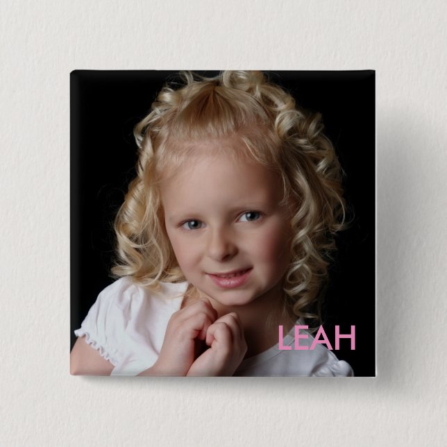 Large leah, LEAH 15 Cm Square Badge (Front)