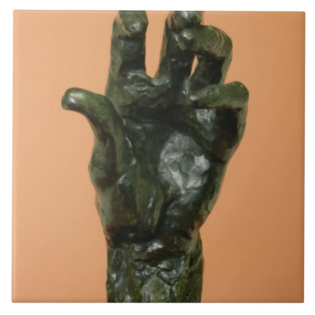 Large Left Hand (bronze) Ceramic Tile (Front)