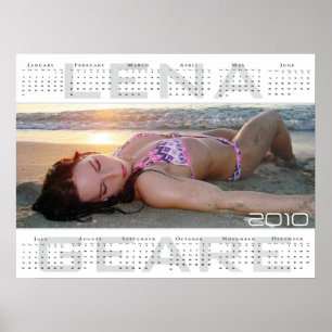 Large Lena geare 2010 calendar Poster