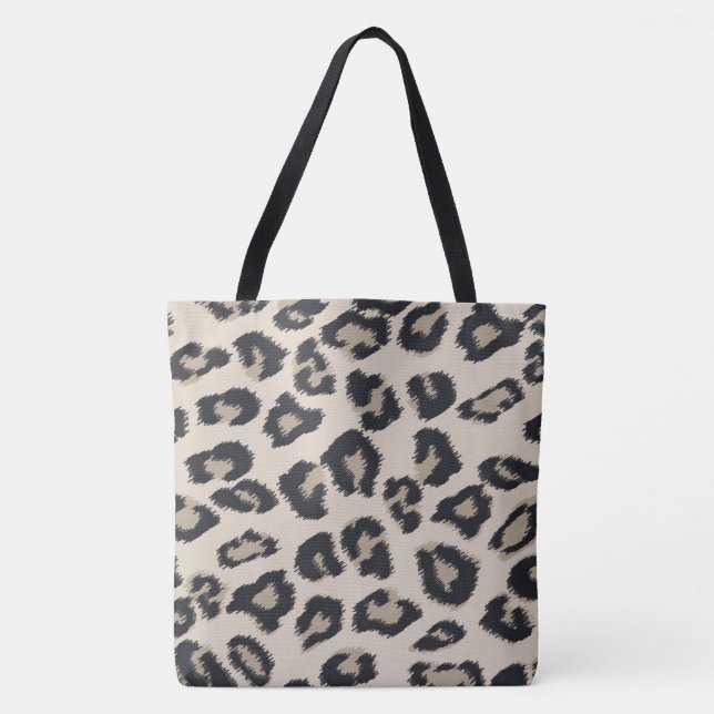 Large Leopard Print Fashion Tote Bag (Front)
