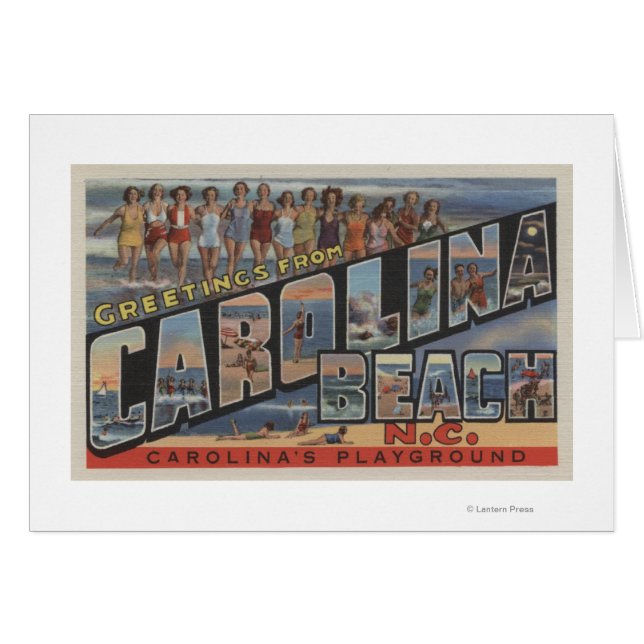 Large Letter Scenes - Carolina Beach, NC (Front Horizontal)