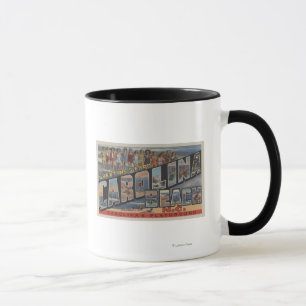 Large Letter Scenes - Carolina Beach, NC Mug