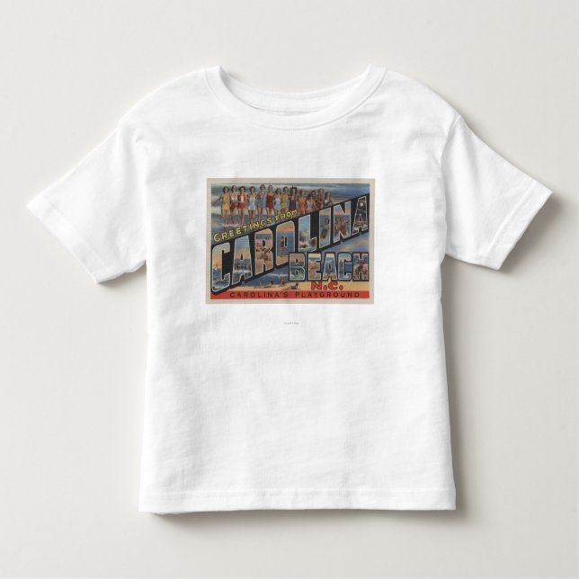 Large Letter Scenes - Carolina Beach, NC Toddler T-Shirt (Front)