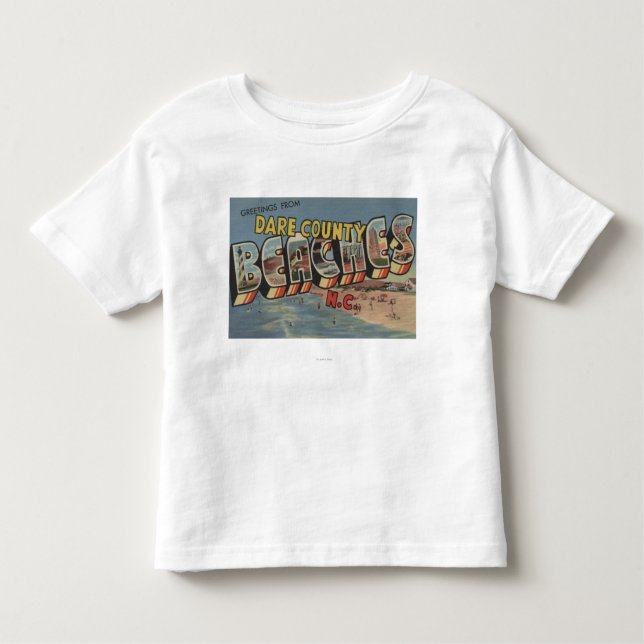 Large Letter Scenes - Dare County Beaches, NC Toddler T-Shirt (Front)