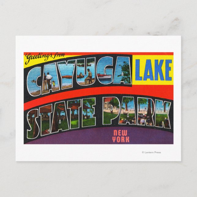 Large Letter Scenes, Greetings From 4 Postcard (Front)