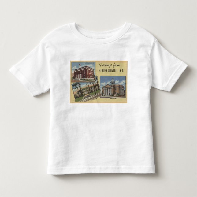 Large Letter Scenes - Hendersonville, NC Toddler T-Shirt (Front)