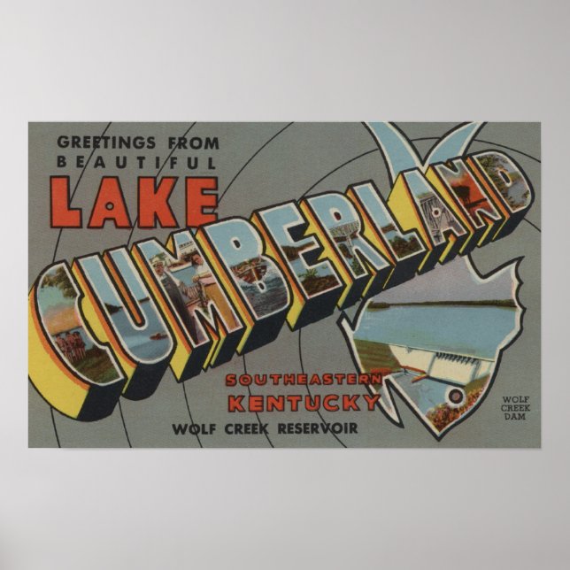 Large Letter Scenes - Lake Cumberland, KY Poster (Front)