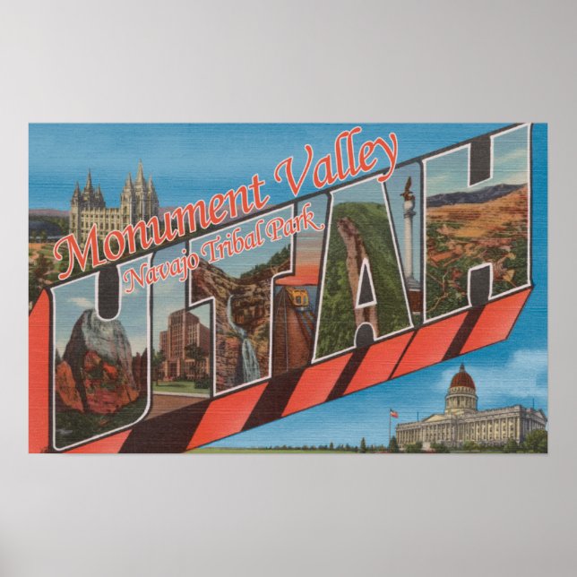 Large Letter Scenes - Monument Valley, UT Poster (Front)