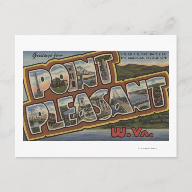 Large Letter Scenes - Point Pleasant, WV Postcard (Front)