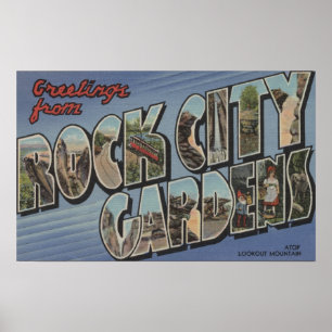 Large Letter Scenes - Rock City Gardens, TN Poster