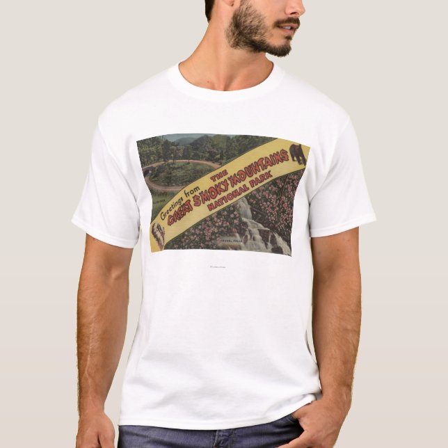 Large Letter Scenes - Smoky Mts. Nat'l Park, TN T-Shirt (Front)