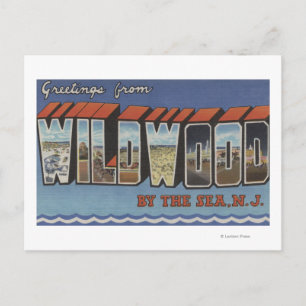 Large Letter Scenes - Wildwood-By-The-Sea, NJ Postcard