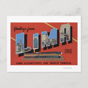 Large Letters - Lima Locomotives are World Postcard