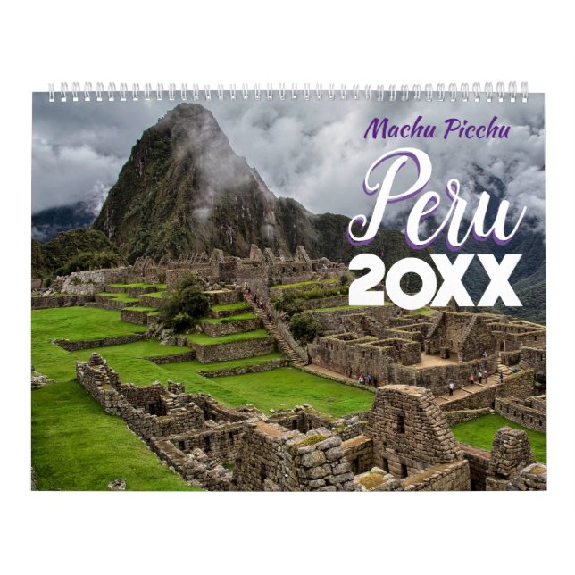 Large Machu Picchu Peru Scenic Wall Calendar 20256 (Cover)