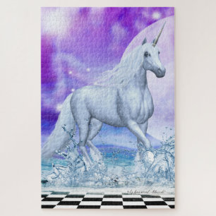 Large - Majestic Unicorn Dancing in the Water Jig Jigsaw Puzzle