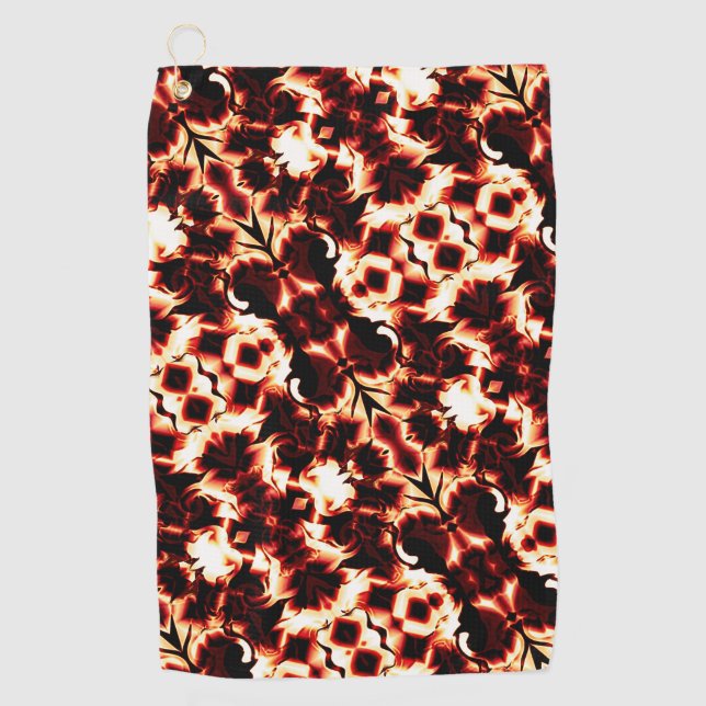 Large mirroring of lightly sculpted shapes golf towel (Front)