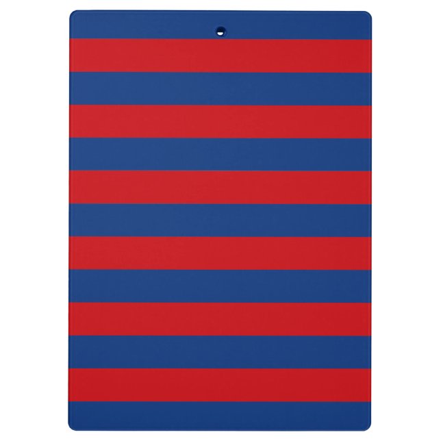 Large Modern Vibrant Horizontal Stripes Decor Clipboard (Back)