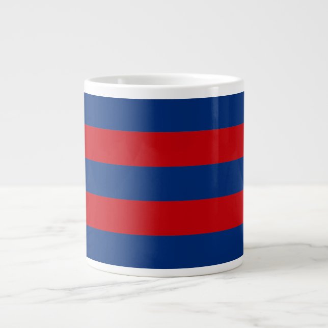 Large Modern Vibrant Horizontal Stripes Decor Coffee Mug (Front)