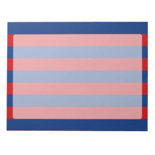 Large Modern Vibrant Horizontal Stripes Decor Notepad