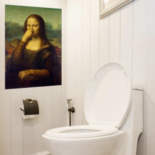 Large Mona Lisa Bathroom Poster
