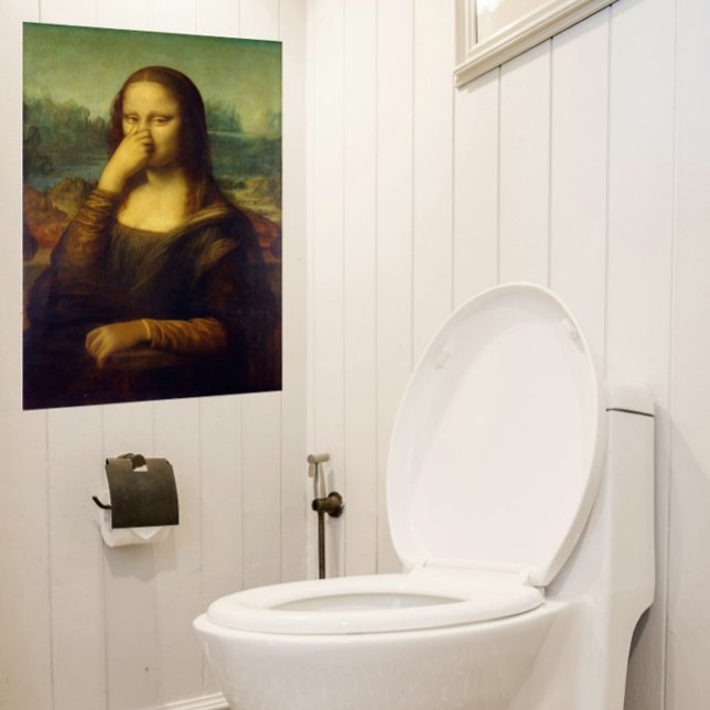 Large Mona Lisa Bathroom Poster (Mona Lisa Bathroom Poster)