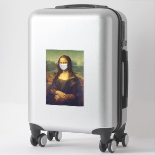 LARGE MONALISA WITH MASK DECAL STICKER