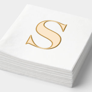 Large Monogram Any Initial Foil Napkins