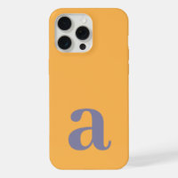 Large Monogram Letter Yellow & Blue Minimalist